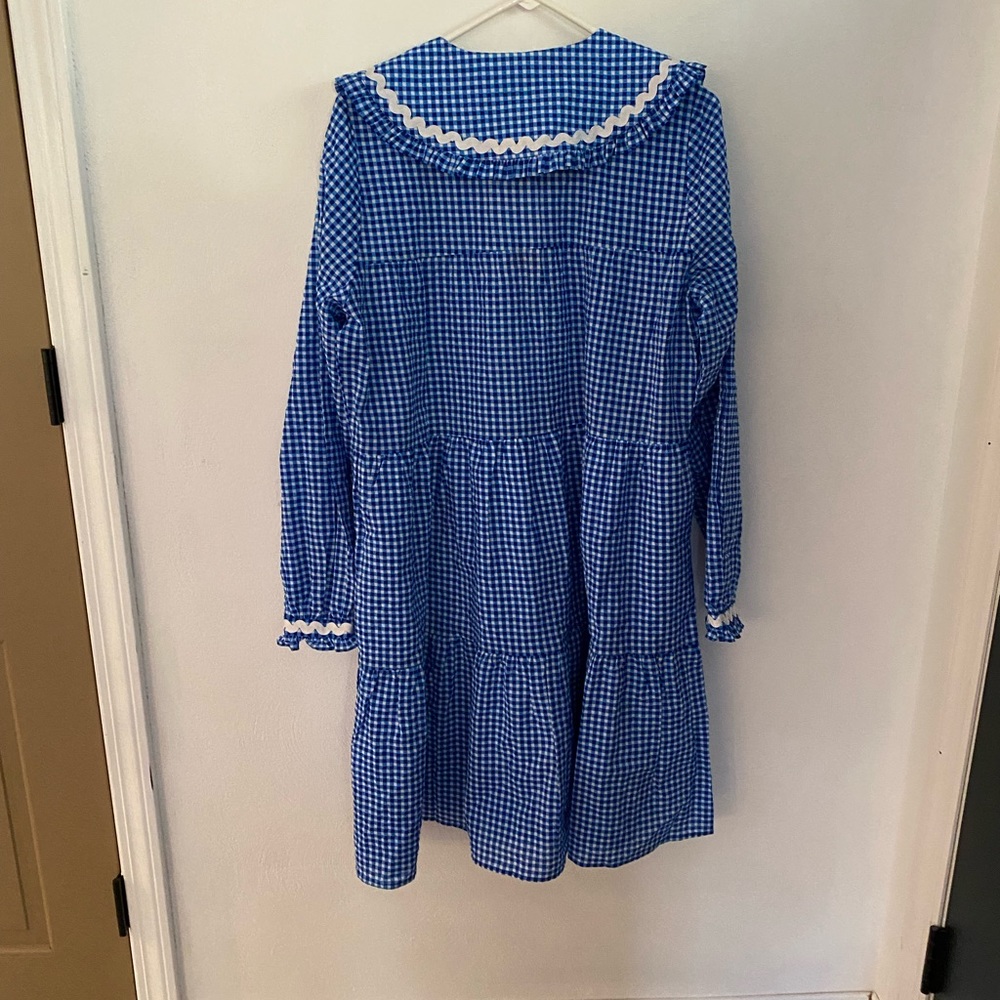 Cras free people blue check dress